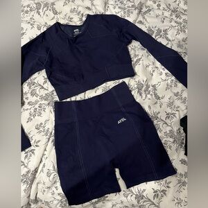 AYBL Reflex crop top and short set royal blue size L